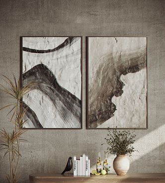 Quiet abstract paintings 3d model