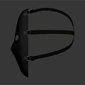 Black Mask With Eye Holes And Adjustable Straps For Secure And Comfortable Fit