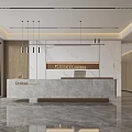 Company Front Desk Front Desk Background Wall Front Desk Reception Area Front Desk 3d model