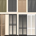 Shutter door panel shutter door cabinet door shutter 3d model