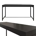 Modern Black Side Table With Sleek Tabletop And Minimalist Metal Frame