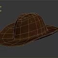 Classic Brown Cowboy Hat With Wide Brim And Vintage Leather Like Texture