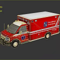 Red And White Rural Metro Ambulance Vehicle With Medical Star Emblem