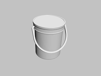 Hardware Tools Durable Metal Bucket With Handle For Workshop Storage 3d model