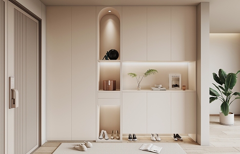 Modern Entrance Shoe Cabinet 3d model