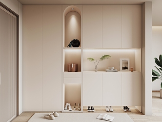 Modern Entrance Shoe Cabinet 3d model