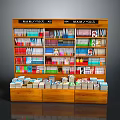Manga Bookshelf With Various Colorful Volumes And Lower Display Shelf