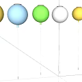 Colorful Ball Shaped Decorative Lights In Blue Yellow Red Green White