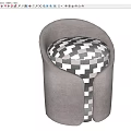 Sofa Stool Dressing Stool Low Stool Round Stool 3d model