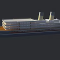 Multi Deck Yacht Model With Two Funnels And Exterior Details