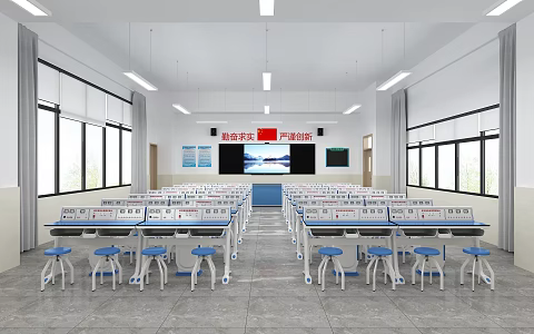 Physics Laboratory Classroom 3d model