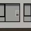 Modern Casement Windows With Black Frames And Clear Glass Installed On White Wall