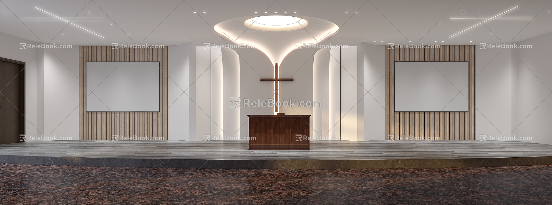 Modern Church Christian Church 3d model