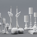 Light Luxury Candlestick Candlestick Ornaments 3d model