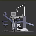 Modern Dental Clinic Chair with Adjustable Light Instrument Tray and Assistant Stool