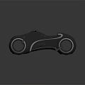 Futuristic Motorcycle With Neon Blue Glowing Wheels And Streamlined Black Body Design
