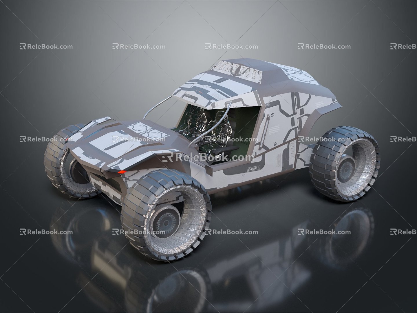 Modern Beach Vehicle All-terrain Vehicle Toy Car Four-wheeler 3d model