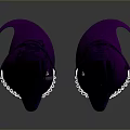 Purple Practical Household Curved Clamps With Two Linked Chains For Daily Use