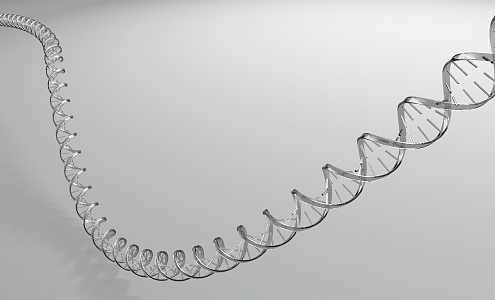 modern gene helix structure 3d model