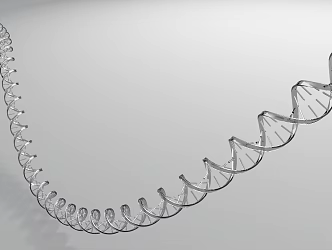 modern gene helix structure 3d model