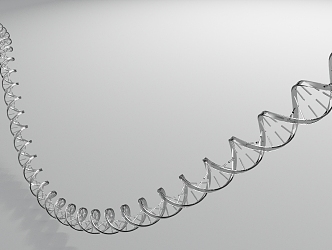 modern gene helix structure 3d model