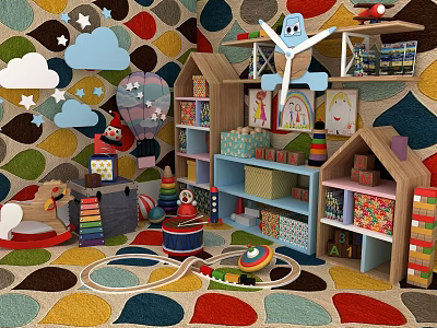 Family Children's Entertainment Room 3d model