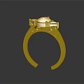 Elegant Gold Open Cuff Bracelet With Intricate Carvings And White Gemstone