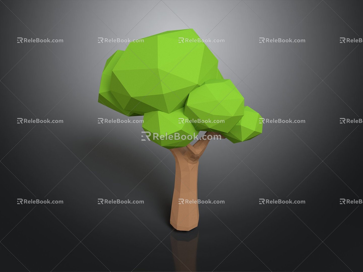 Cartoon Tree Trees 3d model