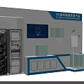 5G Smart Terminal Commercial Products Showcase With Digital Screen Equipment Cabinets And Glass Display Cases