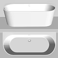 Modern White Bathtub With Sleek Minimalist Design For Contemporary Bathroom Interior