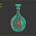 Unique Green And Red Glass Vase As Stylish Household Decorative Item