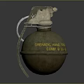 Military Hand Frag Grenade With Metal Body Safety Pin And Comp B Marking