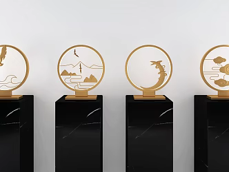 New Chinese Style Table Lamp Zen Table Lamp 3d model