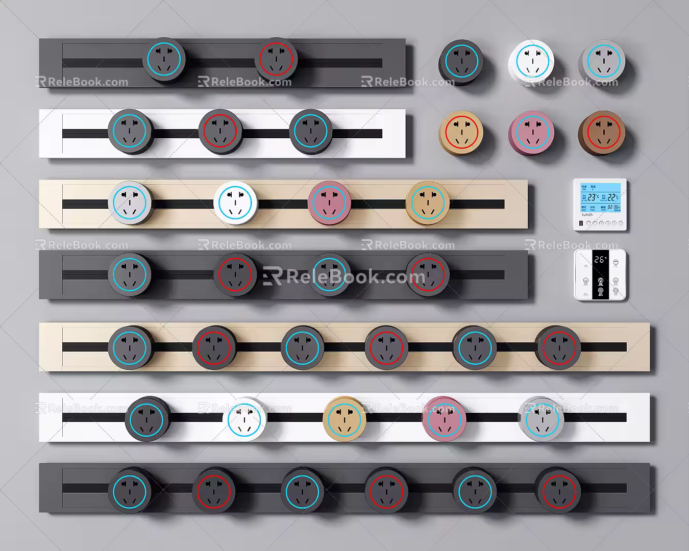 Modern socket switch socket 3d model