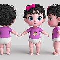 Cartoon style girl little girl Disney style girl child child child child boy baby cartoon child girl little girl 3d model