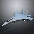 Detailed Gray Military Fighter Jet Model With Cockpit And Wings Design