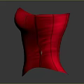 Stylish Red Corset With Metal Buttons For Daily Fashion And Comfortable Wear