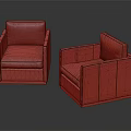 Modern Leather Armchairs In Black And Brown For Living Room Decor