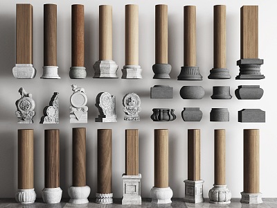 Chinese pillar 3d model