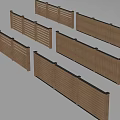 Wooden Slatted Railings With Modern Design For Outdoor Garden And Patio Use