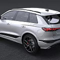 Audi White Electric SUV Featuring Modern Design Sporty Wheels And Red Brake Calipers