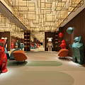 Elegant Hotel Lobby Interior Design With Pendant Chandeliers Reception Counter And Marble Flooring