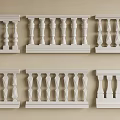 Decorative White Railings With Various Baluster Designs And Architectural Styles