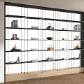 Modern Antique Rack Storage Rack Bookshelf Display Cabinet 3d model
