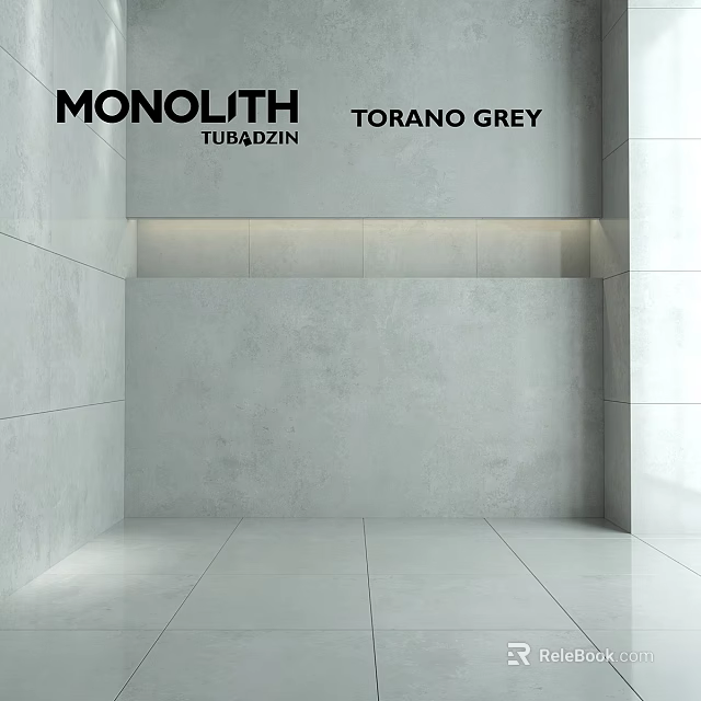 Monolith Torano Grey Tubazzin Wall And Floor Tiles With Modern Minimalist Design For Interior Spaces 3d model 