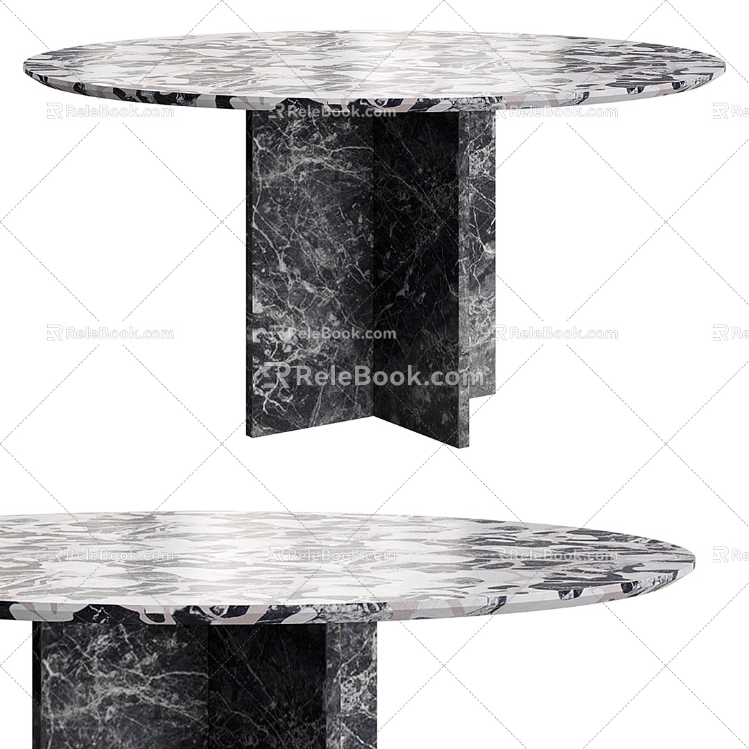 Artemest marble dining table 3d model