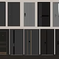 Security Doors With Various Modern Designs And Different Surface Textures For Home Safety 3d model