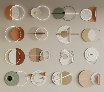 Modern Wall Decorations Wall Lights Wall Decorations Round Wall Decorations Light Luxury Wall Decorations 3d model