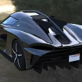 Black Sleek Supercar Featuring Streamlined Design Unique Body Shape And Sporty Exterior