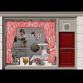 Shopping Mall Retail Storefronts With Clothing Window Displays And Facade Design
